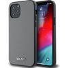 DKNY Apple  DKNY PU Leather Silver Metal Logo Magsafe Case for iPhone 12/12 Pro Grey Чехлы - альтернативные