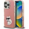 Karl Lagerfeld IML Aquarelle Choupette & Logo Aizsargapvalks priekš iPhone 16 Pro / rozā Neoriģinālie Maciņi