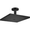 Hansgrohe dušas galva ar turētāju Raindance E 300 1jet EcoSmart, no griestiem, matēta melna  Смесители для душа / Душевые системы