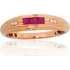 Золотое кольцо #1101260(Au-R)_DI+RB, Красное Золото 585°, Бриллианты (0,021Ct), Рубин (0,222Ct), Размер: 17.5, 1.82 гр. Ar dārgakmeņiem