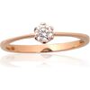 Золотое кольцо #1101223(Au-R)_DI, Красное Золото 585°, Бриллианты (0,29Ct), Размер: 18, 1.25 гр. Saderināšanās gredzeni