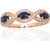 Золотое кольцо #1101174(Au-R)_DI+SA, Красное Золото 585°, Бриллианты (0,119Ct), Сапфир (0,559Ct), Размер: 18, 1.57 гр. Ar dārgakmeņiem