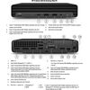 HP Renewed Grade A ProDesk 400 G6 Desktop Mini Intel Core i5 i5-10500T 16 GB SSD 256 GB Intel UHD Graphics 630 Windows 11 Pro Atjaunoti personālie datori