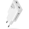 Charger GaN 2x USB-C Quick Charge 3.0 45W PD white Зарядные устройства