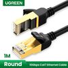 UGREEN NW107 Cable F/FTP CAT7 ar 2xRJ45 spraudņiem Uzlādes kabelis priekš 1m / melns Tīkla vadi