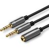 UGREEN AV140 Splitter 3.5mm 4pin female to 2x3.5mm plugs (for headphones + microphone) Разветвитель Aудио-видео