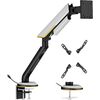 Hismart Heavy-Duty Single Monitor 24"-57" Gas Spring Arm Mount, RGB Lighting, Gray Palikņi portatīvajiem datoriem