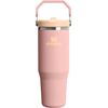 Stanley Термокружка с трубочкой IceFlow Flip Straw 2.0 Tumbler 0.89L персиково-розового цвета Бутылки