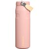 Stanley Termopudele ar salmiņu The IceFlow Bottle Flip Straw 2.0 0,71L persiku rozā Pudeles