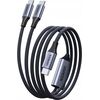 VADS USB Ugreen 2IN1 USB-C - 2xUSB-C PD 140W 2m Jaunumi - Datori
