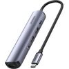 HUB USB Ugreen Revodok CM418 USB-C 2x USB, HDMI 4K 30 Hz, RJ45 1Gbps, PD 100W Новинки Компьютерная техника