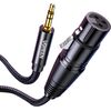 UGREEN 20763 Аудиокабель XLR - 3.5mm 1 m / чёрный Aудио-видео