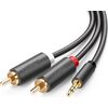 UGREEN 10513 Audio kabelis 5 m 2xRCA - 3.5mm / pelēks Jaunumi - Audio-Video