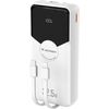 Wozinsky   Wozinsky WFC-15W 20000mAh 22.5W PD20W Powerbank with Built-in Lightning and USB-C Cables - White Power-банки