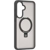 Evelatus Samsung  Galaxy A57 Shield Case With MagSafe & Stand Matte Ring Smoke Grey Neoriģinālie Maciņi