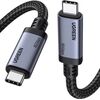 USB cable Ugreen L706 USB-C USB4 240W 80Gbit/s 16K@60Hz Thunderbolt 4 1.0m black (65383) Data USB kabeļi
