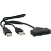 Extradigital USB 2.0 Type-A to SATA 7+15Pin Adapter Korpusi ārējiem HDD, SSD