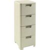 Regał z szufladami 4x14L rattan kremowy 209907 CURVER Akumulatori
