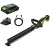Bezvada dzīvžogu šķēres Greenworks HT2002A1; 24 V; 51 cm; 1x2,0 Ah akum. Dzīvžogu šķēres