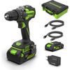 Akumulatora triecienurbjmašīna-skrūvgriezis Greenworks HD560A2; 24 V; 1x4,0 Ah akum. Urbjmašīnas un skrūvgrieži