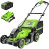 Akumulatora zāles pļāvējs Greenworks MO40L413-01; 40 V; 41 cm; 1x4,0 Ah akum. Zāles pļāvēji