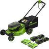 Akumulatora zāles pļāvēja pašgājējs Greenworks LM5112SA1; 48 V; 4x4,0 Ah akum. Zāles pļāvēji