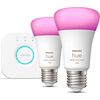 Philips Hue KOMPLEKTS + 2 x E27 9W RGBW (929002468810) Новинки Компьютерная техника