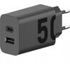 Motorola Charger TurboPower 50W Duo USB-C + USB-A  w/ USB-C cable, Black Новинки Компьютерная техника
