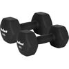 HEX 2x9kg neoprēna čuguna hanteles, REBEL ACTIVE Гантели и наборы