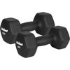 HEX 2x7kg neoprēna čuguna hanteles, REBEL ACTIVE Гантели и наборы