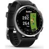 Garmin Approach S44 pulkstenis, sudraba alumīnija ar melnu silikona siksnu Jaunumi - Sports