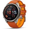 Garmin fēnix 9 Pro inReach 47mm Titanium / Autumn Orange / Spark Orange Silicone Smart-Watch Pulksteņi