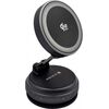 Evelatus   Qi2 25W Magnetic Wireless Car Charger  - AutoSpring Coiled Cable USB C to USB C connector 1.2M Black Telefonu Turētāji Auto Velo Moto