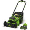 Akumulatora zāles pļāvēja pašgājējs Greenworks LM5104SA38Ah; 40 V; 2x5,0 Ah Zāles pļāvēji