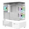 Zalman CHRONIX V2, ATX Mid Tower PC Case, 3 x 120mm ARGB Fans, White Datoru korpusi