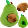 LeanToys Zielone Awokado z Kapibarą 2w1 Pluszowe Maskotka Przytulanka 35 cm Мягкие игрушки