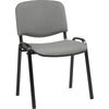 Стул для посетителей ISO 54,5x42,5xH82/47cм, сиденье: ткань, цвет: серый, рама: чёрный Новинки Для дома и сада 