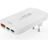 Hama 00125144 charger 65W GaN PD QC 2× USB-C 1× USB-A Telefonu lādētāji 220v