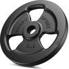 Standarta čuguna Tri Grips svara plāksne 5 kg ar ø31 mm urbumu - Marbo Sport Svaru ripas un stieņi