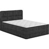 Continental bed EVENING ZONE 140x200cm, dark grey Кровати