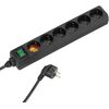 Vivanco extension cord 6 sockets 1.4m, black (27019) Jaunumi - Datori