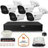 Комплект IP-видеонаблюдения BCS Point 4x камера BCS-P-TIP24FSR4-Ai2 регистратор с диском 1TB Камеры наблюдения