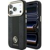 Guess 4G with Stripe Round and Classic Logos MagSafe Aizsargapvalks priekš iPhone 18 Pro / iPhone 17 Pro / melns Neoriģinālie Maciņi