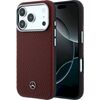 Mercedes Leather Semi Wrap Wood Effect MagSafe Защитный чехол для iPhone 18 Pro Max / 17 Pro Max / бордовый Чехлы - альтернативные