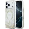 Guess Resin Bottom Glitter MagSafe Case Aizsargapvalks priekš iPhone 18 Pro / iPhone 17 Pro / zelta Neoriģinālie Maciņi