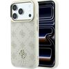 Guess Peony 4G Small Logo MagSafe Aizsargapvalks priekš iPhone 18 Pro / iPhone 17 Pro / bēšs Neoriģinālie Maciņi