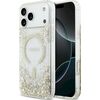 Guess Resin Bottom Glitter MagSafe Case Aizsargapvalks priekš iPhone 18 Pro Max / iPhone 17 Pro Max / zelta Neoriģinālie Maciņi
