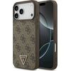Guess Leather 4G Triangle Strass MagSafe Case Aizsargapvalks priekš iPhone 18 Pro Max / 17 Pro Max / brūns Neoriģinālie Maciņi