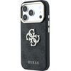 Guess PU 4G Strass Metal Logo Case Aizsargapvalks priekš iPhone 18 Pro Max / melns Neoriģinālie Maciņi