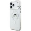 Karl Lagerfeld IML K&CH Heads Metal Frame MagSafe Case Aizsargapvalks priekš iPhone 18 Pro Max / balts Neoriģinālie Maciņi